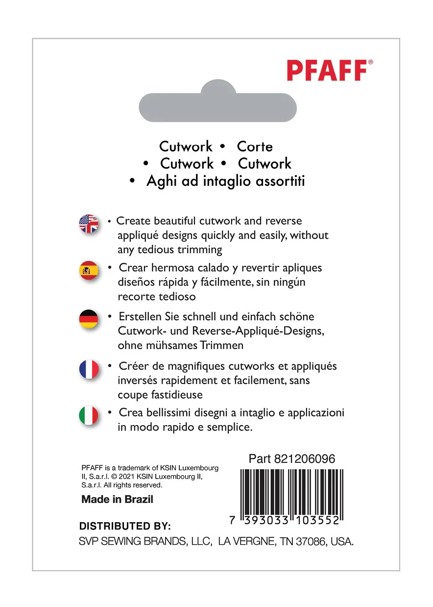 PFAFF® Cutwork Needles Assorted Sizes 4-pack - Image 2