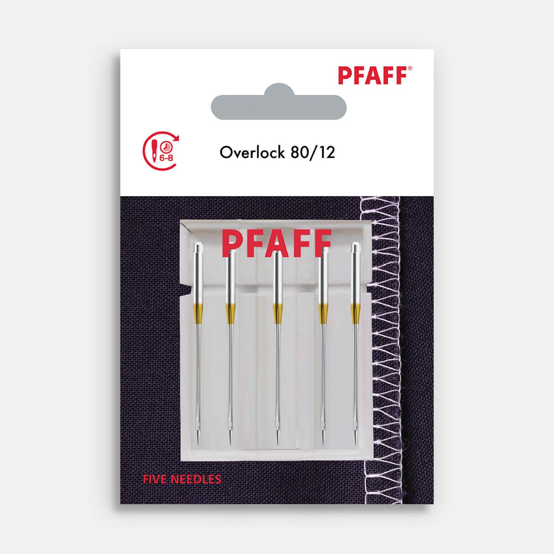 PFAFF® Overlock Needles Size 80/12 5-pack